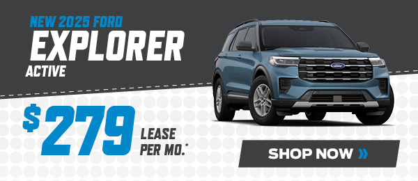 NEW 2025 FORD EXPLORER ACTIVE LEASE FOR $279 PER MO.*